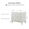 thumbnail image 2 of Tina's Home Modern 2-Drawer Solid Wood End Table with Built-in USB & Power Outlet, Small Space Storage Cabinet for Living Room, Office (White, Set of 2), 2 of 7