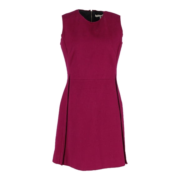 Pre-Owned Victoria Beckham Sleeveless Mini Dress in Red Violet Wool