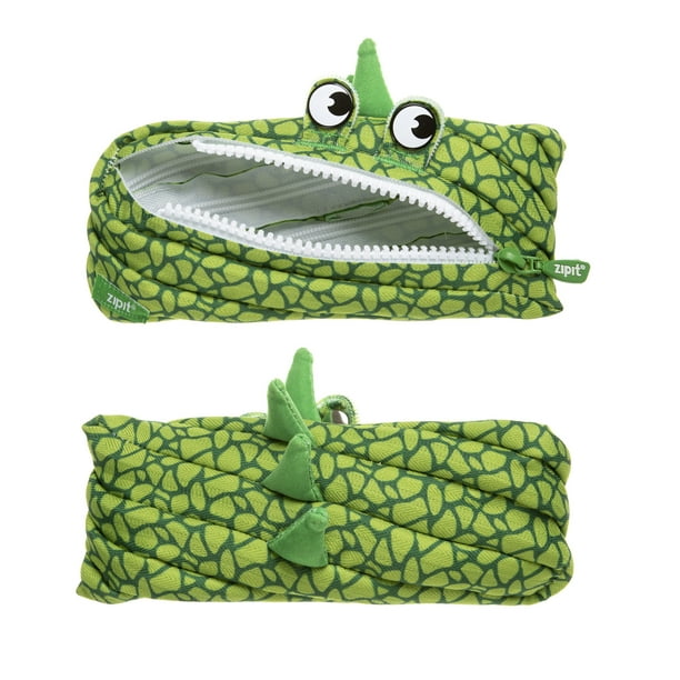 ZIPIT Dinosaur Pencil Case for Boys, Holds up to 30 Pens, Made of One