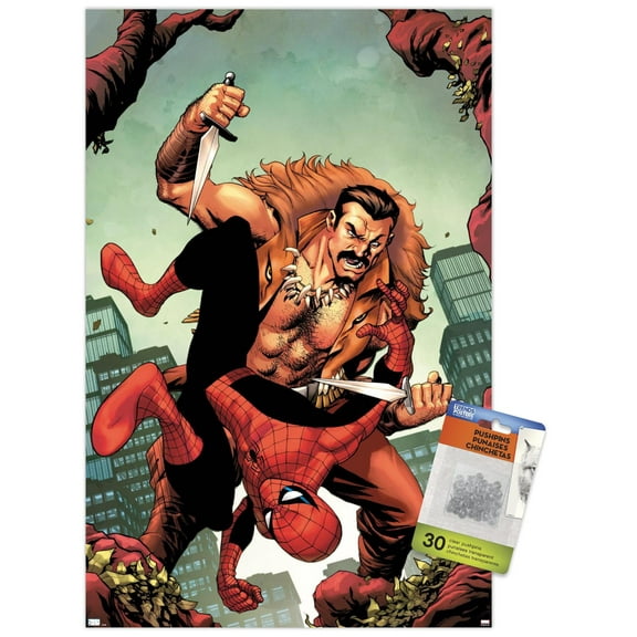 Marvel Comics - Spider-Man, Kraven The Hunter - Champions #3 Wall Poster with Pushpins, 14.725" x 22.375"