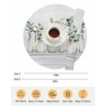 thumbnail image 6 of 15 Inch Round Placemats Set of 6, Bottles and Plants Non Slip Heat Insulation PP Table Mats, Country Leaves Farmhouse White Wooden Grain Washable Place Mats for Kitchen Dining Party Table Decor, 6 of 7