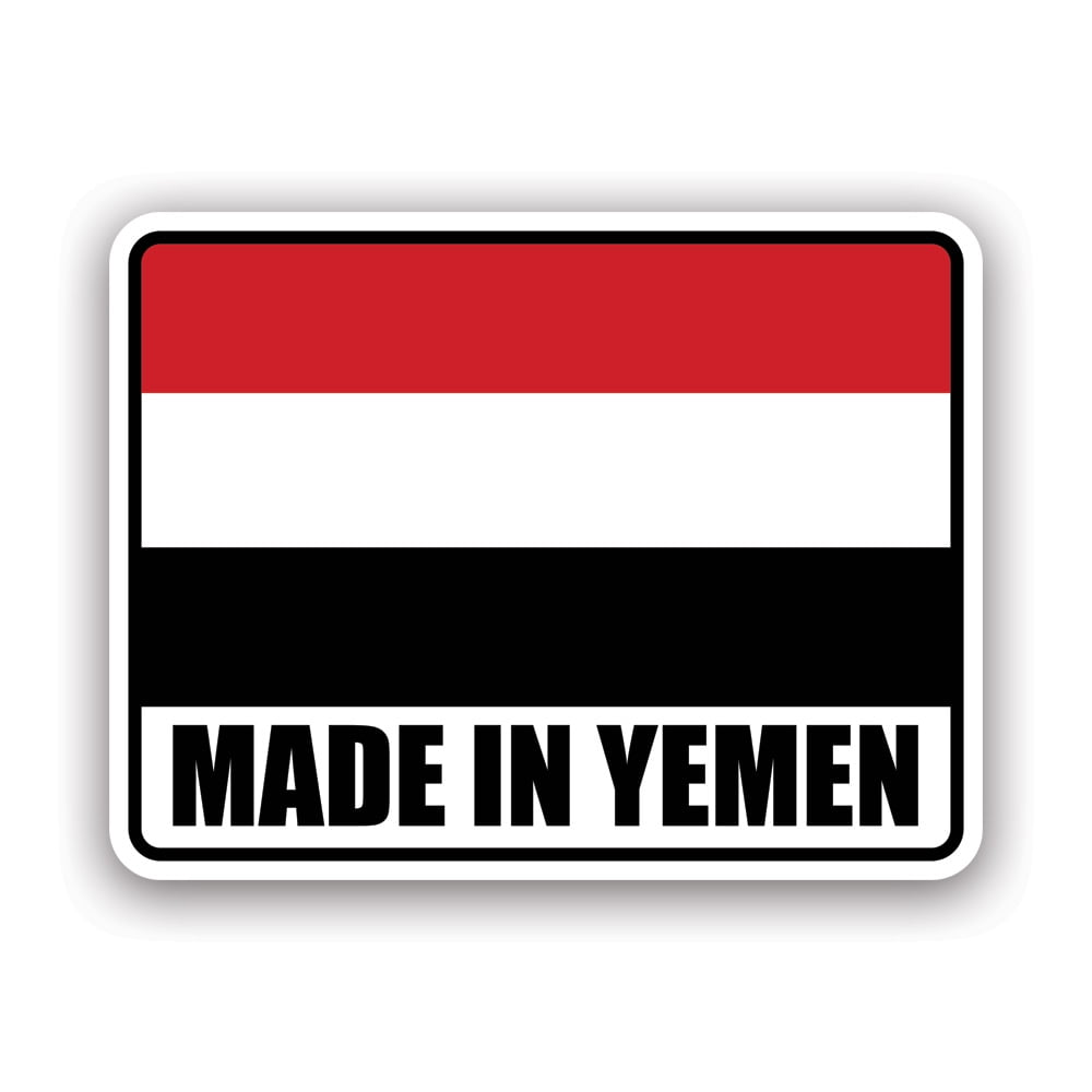 Made in Yemen Sticker Decal Self Adhesive Vinyl Weatherproof Made