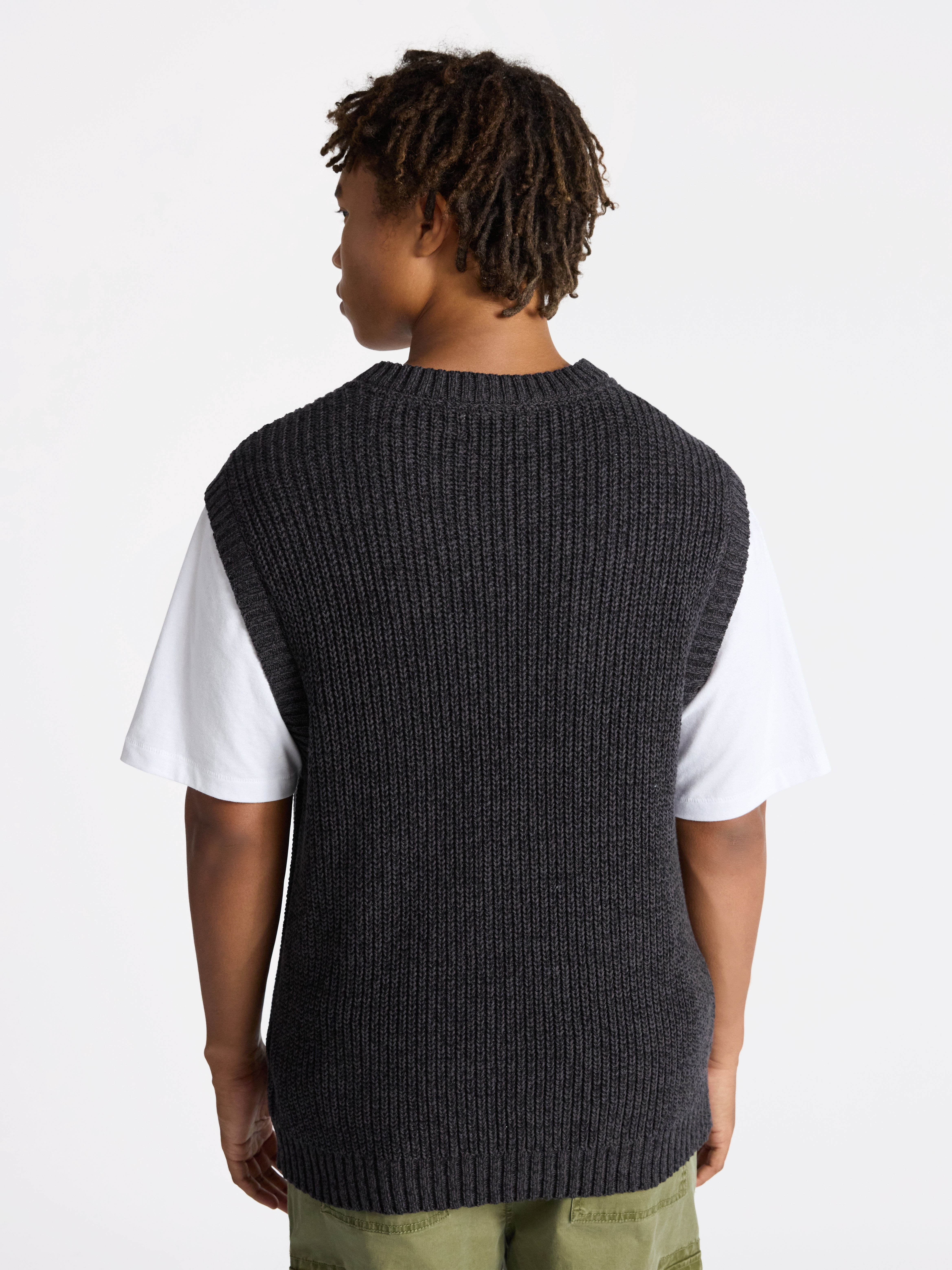 No Boundaries V Neck Marled Vest, Men's & Big Men's