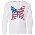 thumbnail image 3 of Inktastic Patriotic Butterfly Long Sleeve Youth T-Shirt, 3 of 5