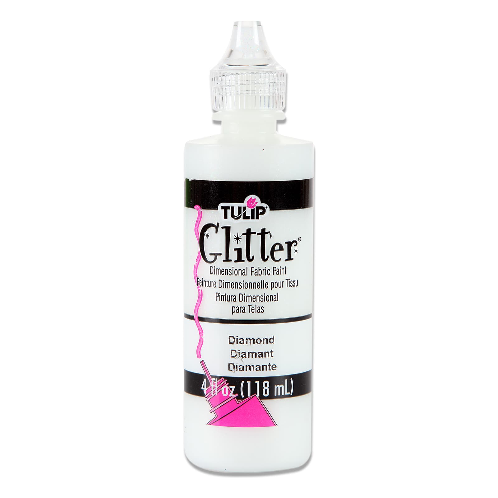 12 Pack Tulip® Glitter® Diamond Dimensional Fabric Paint