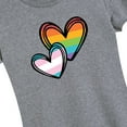 thumbnail image 3 of Instant Message - Rainbow And Trans Flag Hearts - Women's Short Sleeve Graphic T-Shirt, 3 of 6