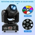 thumbnail image 4 of Moving Head Light 120W 8 Pattern 8 colors RGBW LED Black Strobe Stage Light with DMX for DJ Party Disco,2 pack, 4 of 9