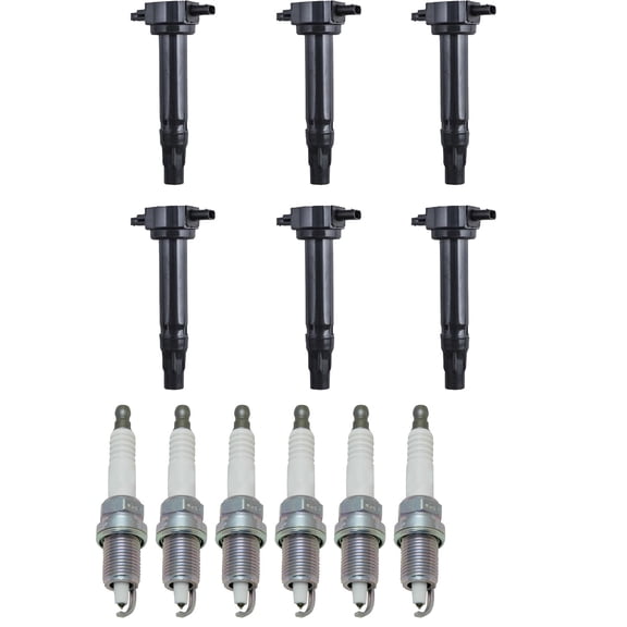 Set of 6 ISA Ignition Coils and 6 NGK Spark Plugs Compatible with 2010-2011 Dodge Nitro Heat Sport Utility 4-Door 4.0L 3952CC 241Cu. In. V6 GAS SOHC  Replacement for UF502