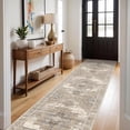 thumbnail image 2 of YOUFORTONG 3x14 Vintage Hallway Runner Rug, Ultra Soft Retro Washable Runner,Non-Slip Stain & Fade Resistant Carpet for Entryway Bedroom Kitchen,Beige, 2 of 8