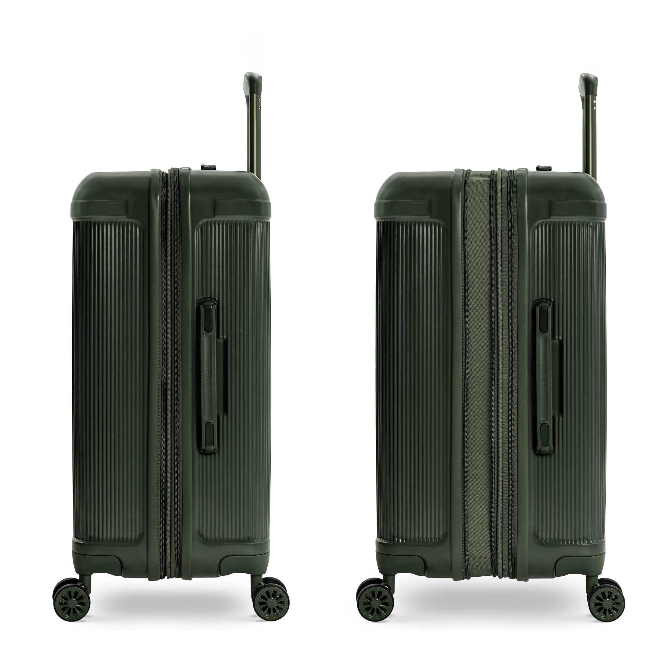 iFLY Rise 2-Piece Hardside Luggage Set, 20" Carry-On & 24" Expandable Checked Spinner, Moss