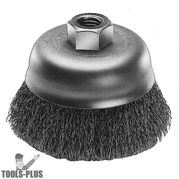 sait 06401 2-3/4" x 5/8-11" crimped wire cup brush