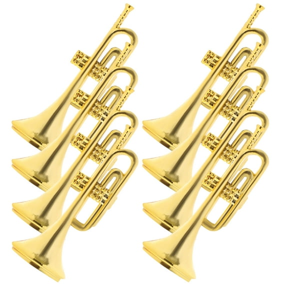 HEANUJJ 20Set Toy Horn Ornaments Plastic Design for Holiday Christmas Tree Decorations