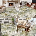thumbnail image 5 of Area Rug for Living Room, Tropical Leaf Non-Slip Indoor Large Carpet for Bedroom/Dining Room, Palm Leaves Plants Vintage Spring Green Washable Low-Profile Rectangle Floor Runner Rugs - 5 x 7 Ft, 5 of 7