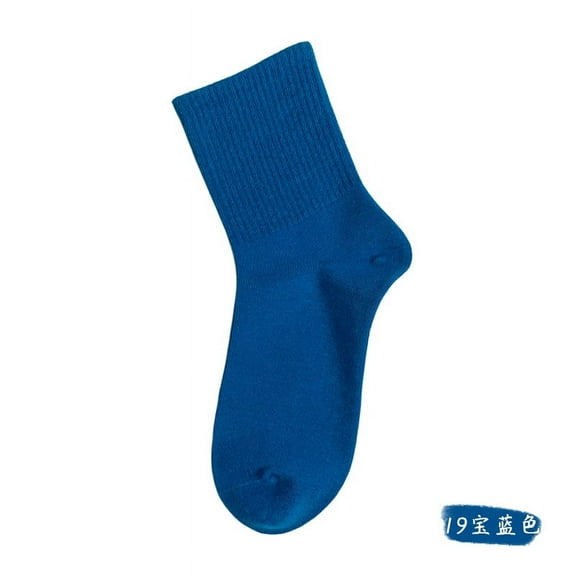 Namzi 10 pairs of Womens Cotton Crew Socks, Thin Soft Comfort Breathable Dress Socks, Above Ankle Crew Socks for Business, Casual，(Blue）
