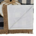 thumbnail image 4 of Fennco Styles Buffalo Plaid Harvest Pumpkin Fringe Table Runner 14" W X 72" L - Black & White Traditional Table Cover for Home, Banquets, Thanksgiving, Christmas, Family Gath, 4 of 4