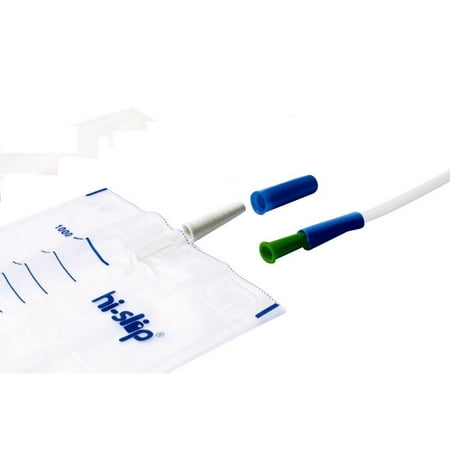 Plus Sachets - Hi-slip plus coude catheter with water sachet 10 fr 16