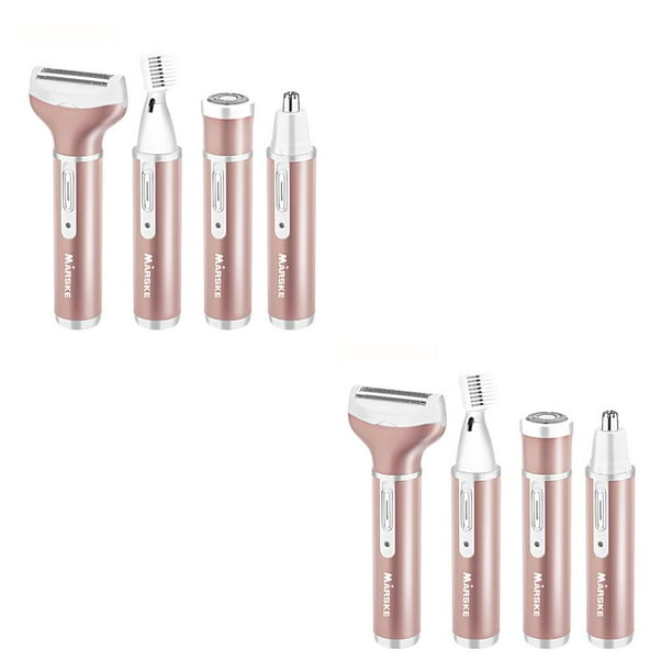 Minnieouse Afeitadora 4 en 1 para mujer, depiladora indolora, máquina de afeitar, cara, barba, cejas, nariz, recortadora, cuerpo, Type1 NO1 Minnieouse CBP065910