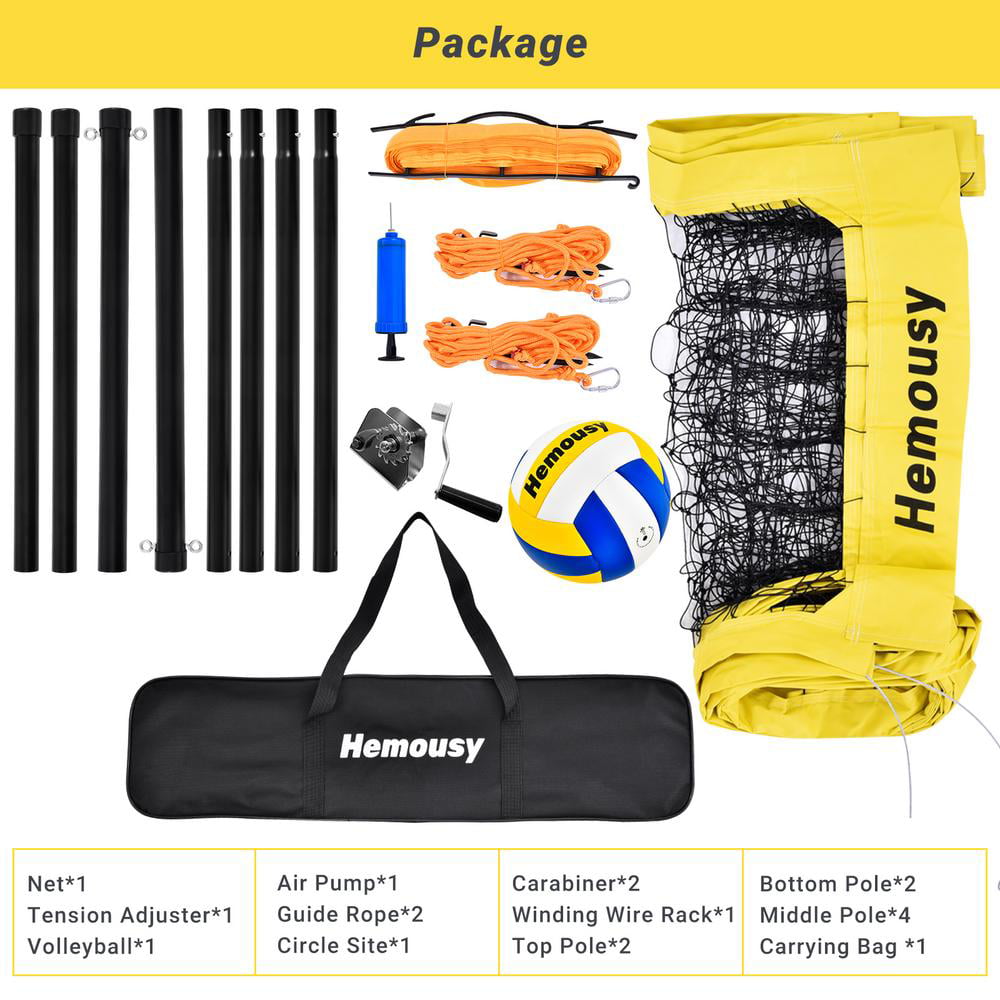 Dunlop Quick Setup Competitive Volleyball Set With Carry Bag for sale online 