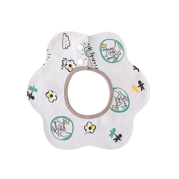 Baby Cotton Bib for Drooling Teething 360 Degree Super Absorbent Soft Newborn Infant Bib Type 2