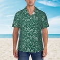 thumbnail image 4 of Fotbe Green Christmas Hawaiian Shirt for Men Unisex Summer Beach Casual Short Sleeve Cotton Linen Button Down Shirts-Large, 4 of 9