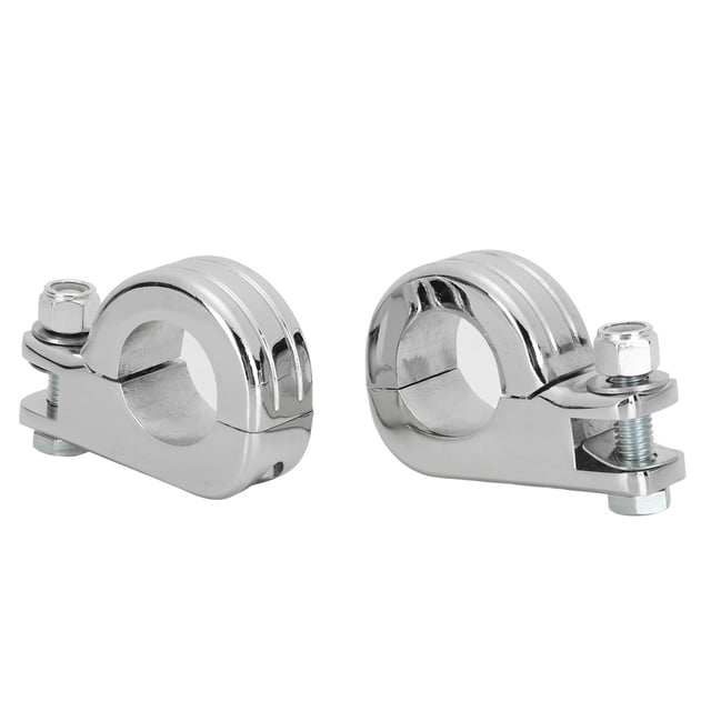Kit De Montaje De Abrazadera En P Para Reposapiés, Soporte De Abrazadera De Pedal De Reposapiés De Aleación De Aluminio Para Barras De Carretera De 1-1/4 Pulgadas(plata)