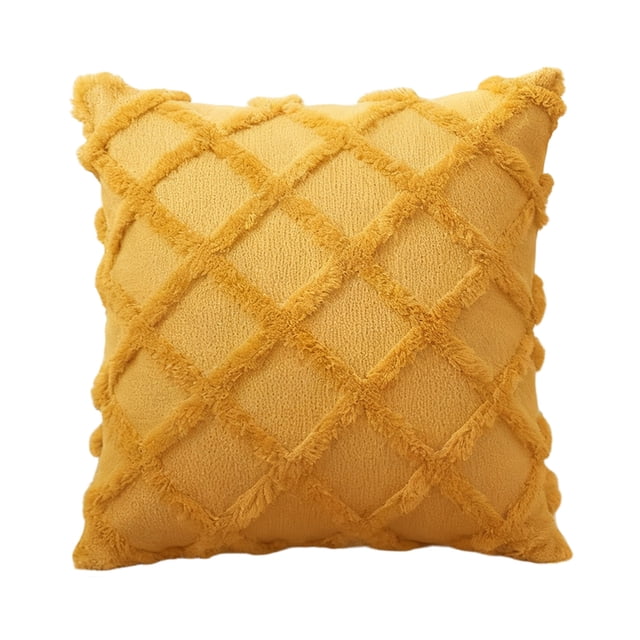 Sofa Cushion Covers,Scandinavian Fluff Long Striped Pillowcase, Geometric Winter Sofa Backrest Cover