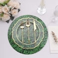 thumbnail image 2 of Efavormart 6 Pack Green Boxwood Leaf Print Cardstock Paper Charger Plates, 13" Round Disposable Serving Trays - 700GSM, 2 of 10