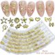 thumbnail image 2 of Nail Art Decals 3D Metal Nail Studs Design Decor 6Grids Nail Art Charms Decoration Accessories Heart Bow Nail Art Jewels Multicolor, 2 of 4