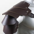 thumbnail image 4 of Accesorio de disfraz de hombrera medieval Steampunk para hombre hombro medieval Marrón, 4 of 8