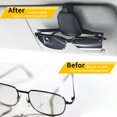 thumbnail image 3 of Yuoyar 2 Packs Sunglasses Holders for Car Visor - Magnetic Leather Sunglasses Holder and Ticket Card Clip - Car Visor Accessories (Black), 3 of 7