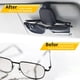thumbnail image 3 of Yuoyar 2 Packs Sunglasses Holders for Car Visor - Magnetic Leather Sunglasses Holder and Ticket Card Clip - Car Visor Accessories (Black), 3 of 7