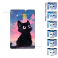 thumbnail image 1 of Cute Black Cat Cartoon PVC Film Skin Sticker for Debit Card Credit Bank Card Sticker Shining Rainbow Stars Love Card Sticker, 1 of 6