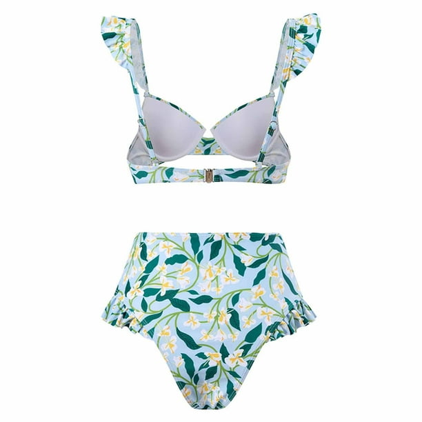 Pisexur Womens Two Piece Swimsuit with Matching Cover Ups Floral
