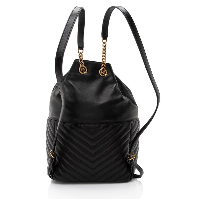 joe mini ysl lambskin backpack Saint Laurent Matelasse Monogram Black 1908773 FASHIONPHILE Made in Italy Saint Laurent - Mini Joe