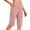 Pink, variant on AherBiu Yoga Shorts for Women Straight Leg High Waisted Stretch Loose Fitting Knee Length Workout Shorts with Pockets
