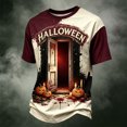 thumbnail image 4 of YNGKMEA Mens Halloween Shirts Novelty Graphic Tshirts Spooky Pumpkin Ghost Costume Horror 3D Print Short Sleeve Crewneck Tops, 4 of 4