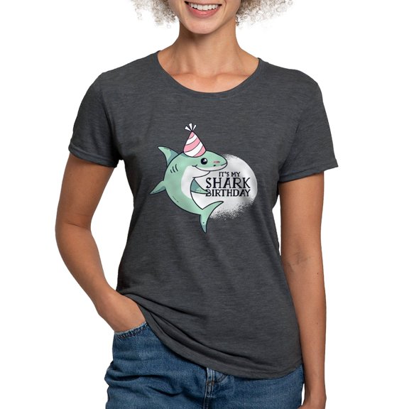 CafePress - Shark Birthday T Shirt - Womens Tri-blend T-Shirt