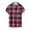 Pink, variant on Maean Men Plaid Shirts Button down Short Sleeve Summer Beach Lightweight Tshirts Causal Dress Shirt