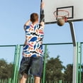 thumbnail image 5 of Xecao Cute Sea Animals print basketball shirt for both men and women, a unisex basketball jersey perfect for theme parties-Medium, 5 of 6
