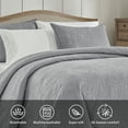 thumbnail image 6 of Bourina Modern Floral 3-Piece Quilt Set,Grey,Queen,Lightweight & Comfortable,Perfect for All Seasons, 6 of 9