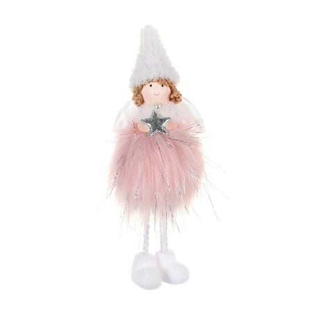

loopsun Christmas Angel Plush Doll Pendant Christmas Tree Hanging Decoration Party Ornaments