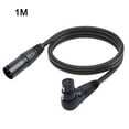 thumbnail image 1 of XLR Microphone Extension Cable Adapter 90 Degree Female To Straight Male Connector For Speaker Studio 1M, 1 of 10