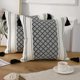 thumbnail image 1 of Juego De 2 Fundas De Cojín Y Funda De Cojín Decorativas De Punto En Algodón Bohemio con Pompones Blancos Y Negros, Moderno Acento De Granja Clásico, 1 of 5