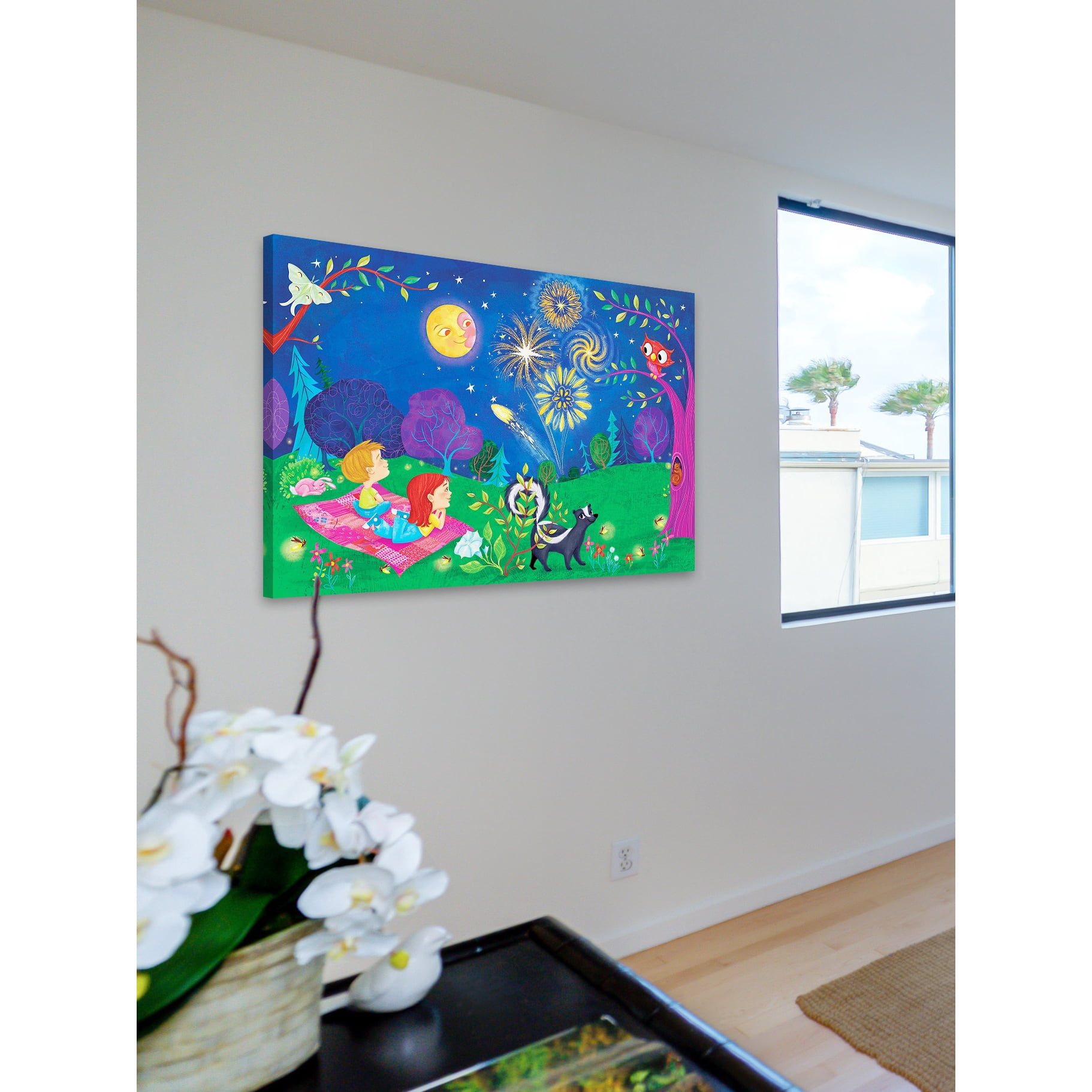 Marmont Hill "Beautiful Night" by Curtis Painting Print on Canvas