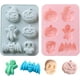 thumbnail image 1 of Juego de 2 moldes de silicona para hornear de Halloween, moldes antiadherentes, azul y rosa JAMW Sencillez, 1 of 5
