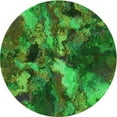 thumbnail image 1 of Ahgly Company Machine Washable Indoor Round Transitional Dark Forest Green Area Rugs, 3' Round, 1 of 7