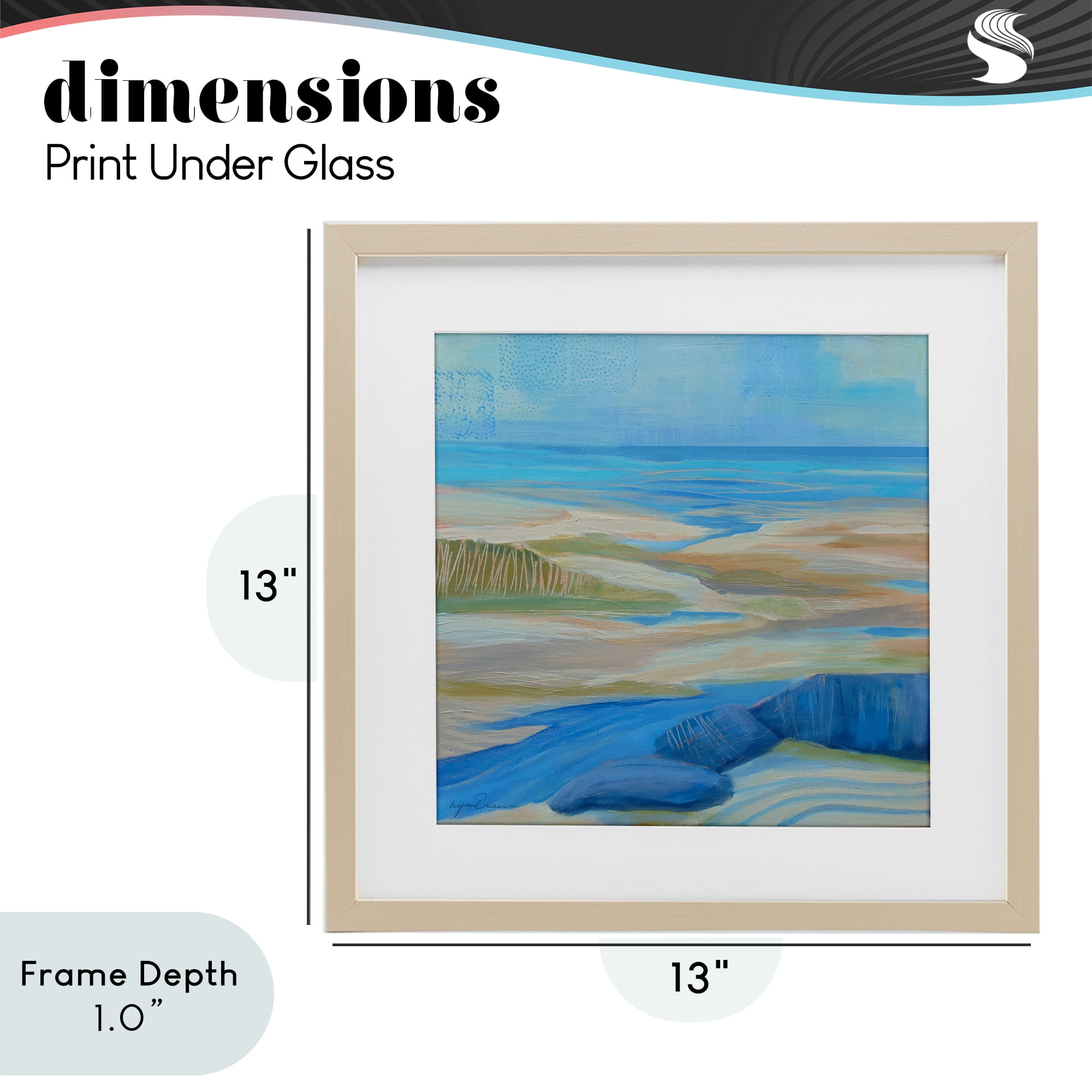 Stupell Industries Low Tide Azure Dunes Birch Framed Print Under Glass, design by Lynn Ericson Fine Art