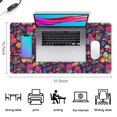 thumbnail image 5 of Long Mouse Pads for Desk,Pioneer Flower Floral Print Pattern Desk Mats on Top Of Desks, Desk Mouse Pad Extra Large with 3mm Non-Slip Base and Stitched Edge for Gaming,Office,Work,Home 31.5"x15.7", 5 of 6