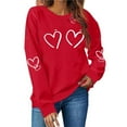thumbnail image 1 of Xuyuer Valentine's Sweatshirt for Women Cute Love Heart Shirts Casual Long Sleeve Valentine Tshirt Clothes Tops, 1 of 7