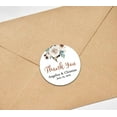 thumbnail image 3 of Darling Souvenir Round 45 Pcs Rose Floral Thank You Stickers Personalized Bride Groom Names And Date Envelope Seals-White, 3 of 4